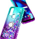 NZND Case for Motorola Moto G Pure/Moto G Play 2023/ Power 2022 with Tempered Glass Screen Protector, Ring Holder/Wrist Strap, Glitter Floating Li...