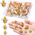 MIKIMIQI 55 Pcs Tiny Resin Bees Decor Bumble Bee Embellishment Resin Bees Craft Decorations with Storage Box for DIY Craft Wreath Scrapbooking Par...