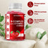Vitamatic Vitamin B Complex Gummies with Vitamin C & Inositol - Natural Strawberry Flavor - 60 Gummies (2 Bottles)...