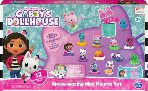 Gabby's Dollhouse, Meow-mazing Mini Figures 12-Pack (Amazon Exclusive), Kids Toys for Ages 3 and up...