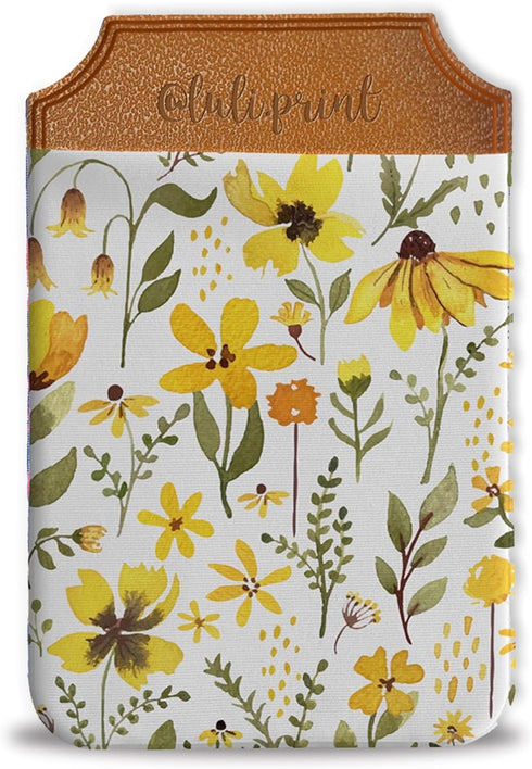 Luli Prints Stick-On Fabric Phone Wallet, Slim Credit Card Holder & Sticky Wallet Attachment for Phone Case, Stylish & Cute Wallet for Phone Case,...