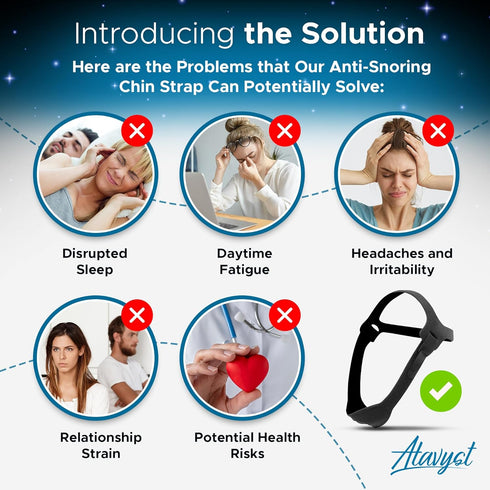 Anti Snoring Chin Strap for Men and Women CPAP Users - Airflow Jaw Strap - Effective Snore Solution for Excessive Snoring...
