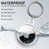Waterproof Airtag Holder, DDJ 4 Pack Airtag Keychain, AirTag Case for Dog Collar, Luggage, Keys, Full Body Anti-Scratch Protective (PU Leather: Bl...