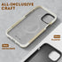 Vegan Leather Magnetic Case for iPhone 15 Pro Max Wireless Charging, MagSafe Compatible, Metal Buttons, Shockproof Protective Phone Case Cover for...