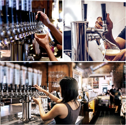 MRbrew 5 PCS Plastic Beer Tap Handles, Black Faucet Handles Fitting Standard American Threading...