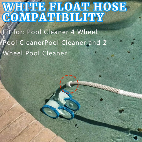 Universal Cleaner White Floating Hose Compatible with Hayward PVX280PK2 for Pool Cleaner 2-Wheel 4-Wheel Pool Cleaner Parts 896584000-280 White 2 ...