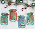 Dimensions 70-08964 Counted Cross Stitch Holiday Mason Jar Ornament Kit, 4pc...
