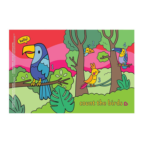 Munchkin® Story Mat™, BPA Free Disposable Placemats for Kids, 18 Pack, 2 Designs...
