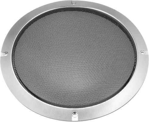 X AUTOHAUX 8" Speaker Grille Cover Mesh Trim Round Subwoofer Grille Horn Protective Guard Silver Tone Car Auto Stereo Accessories...