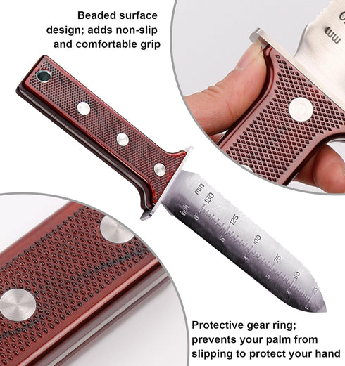 Gardening Hori Hori Garden Knife - Gardening Knife,Soil Knife, Serrated Side Weeding Knife,Digging Knife,Garden Knives with Sheath,Full Tang Hori ...
