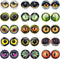20MM 40PCS Owl Snake Lizard Animal Eyes Glass Cabochon for Clay Doll Making Sculptures Props Craft DIY Findings Jewelry Making 25/32inches...