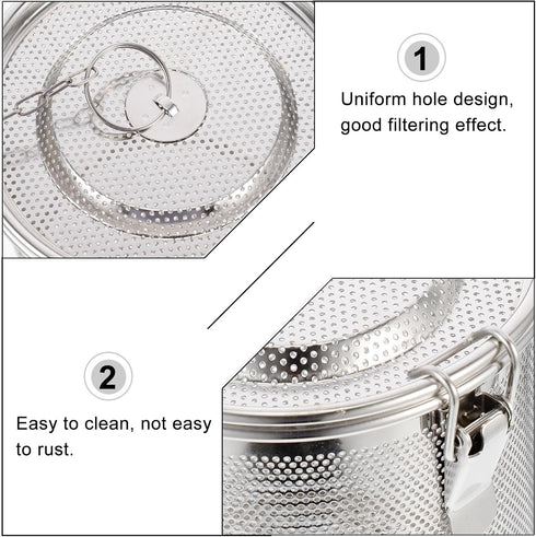 Hemoton 5.5-In Stainless Steel Tea Infuser,Extra Fine Mesh Holes Tea Ball Strainers Spice Seasoning Strainer for Brew Tea, Spices & Seasonings...
