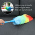 Rainbow Static Duster 24inch Reusable Microfiber Electrostatic Dusters with 2 Beandable and Washable Duster Head for Cleaning Home, Office, Car...
