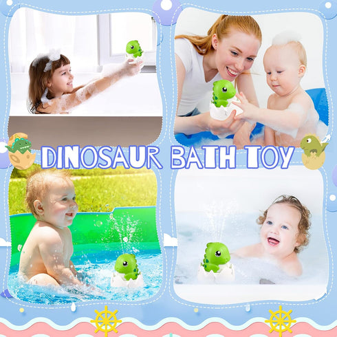 Rechargeable Baby Bath Toys, Dinosaur Baby Toys Gifts, Light Up Bath Toys, Sprinkler Bathtub Toys for Toddlers Infant Kids, Spray Water Bath Toy, ...