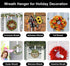 Wreath Hanger,Adjustable Length 14.9-25 Inch Metal Door Hanger,Wreath Hanger for Front Door 20 lbs Larger Christmas Wreaths Decorations HookWhite...