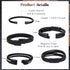 SAILIMUE 5 pcs Black Leather Bracelets for Men Women Braided Leather Wristband Cuff Bracelets Set 7.5-8.5 inch...
