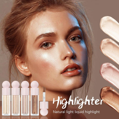 Liquid Highlighter Stick,Natural Face Luminizer Stick,Long Lasting Face Illuminator Highlight Stick,Waterproof Face Shimmer Stick,01...