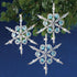 SOLID OAK Beaded Ornament KIT, Shimmer Snowflakes Makes 3 for Christmas...
