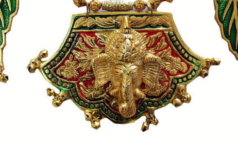 Ganpati Shubh Labh Bandanwar Handcrafted Multicolour Door Hanging Toran 33 Inches Approx...