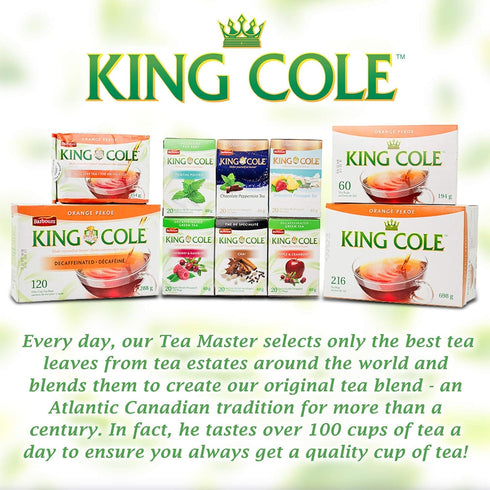 King Cole Chocolate Peppermint Tea, One of a Kind - Black Tea with Chocolate Mint, Dessert Tea, 20 Mint Tea Bags in each Tea Box...
