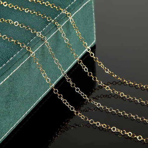 KYUNHOO 16.4 Feet Gold Plated Stainless Steel Jewelry Making Chains 4mm Circle Link Chain Bulk for Women Bracelet Necklace DIY Crafts Jewelry Supp...
