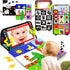 Tummy Time Mirror Baby Toys 3-6 Months Infant Newborn Toys 0-3 Months Brain Development Montessori Sensory Crinkle Toys Teether Black and White Hi...
