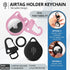 AirTag Holder 2 Pack, Keychain Protective Case for Air Tag Dog Collar Luggage Handbag, Silicone Compatible Apple Accessories (Black & Pink)...