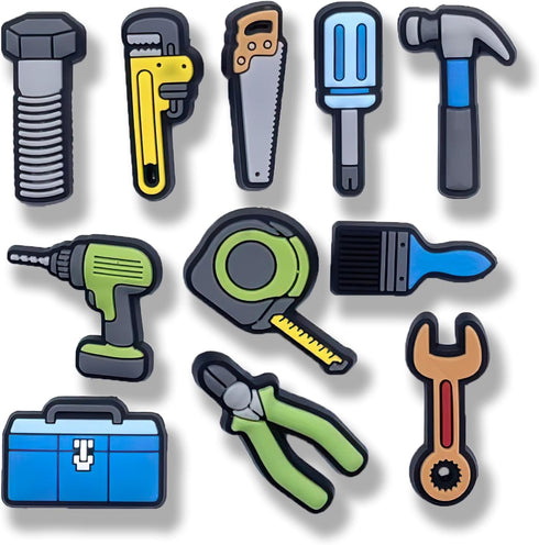 11 Pcs Repair Tools Shoe Charms, Shoe Decoration Party Gifts For Boys, Girls, Kids, Women. (11Pcs Repair)...
