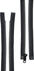 30" Ski & Sport Vislon Zipper ~ YKK #5 Molded Plastic ~ Separating - Black (1 Zipper/Pack) Made in USA...