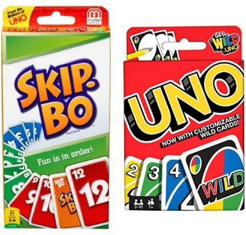 Bjdesign Bjdesign Skip Bo Card Game Bundled With Uno...