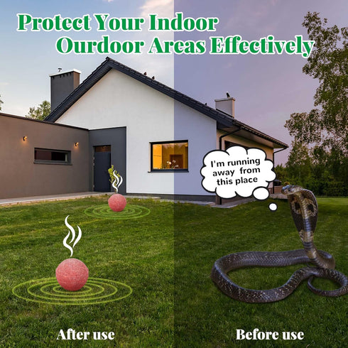 12 Pack Snake Repellent for Yard Powerful, Natural Snakes Balls for Repelling Snakes Rats and Other Pests, for Outdoor Indoor Lawn Garden Camping ...