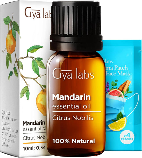 Gya Labs Mandarin Essential Oil for Skin - 0.34 Fl Oz - 100% Pure Natural Mandarin Oil for Diffuser, Skin, Hair, Aromatherapy & Candle Making - Fr...
