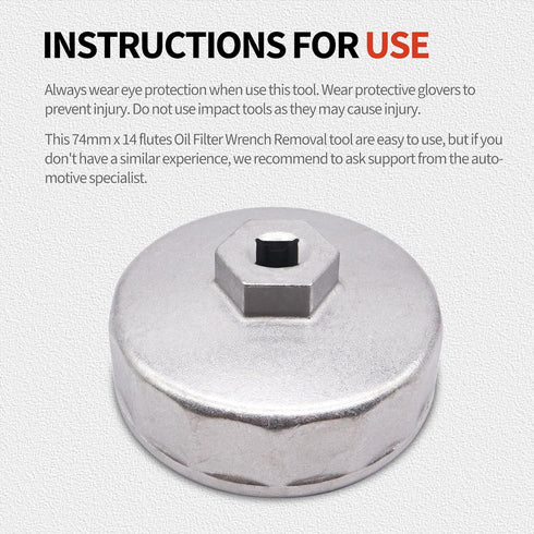 74mm Heavy Duty Oil Filter Wrench,Compatible with Volkswagen,Compatible with Mercedes Benz,Compatible with Audi,Compatible with Porsche,Compatible...