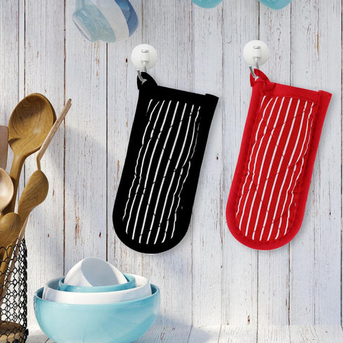 Striped Cast Iron Skillet Handle Cover, Pan Pot Handle Covers Heat Resistant, Hot Handle Covers Durable Pot Holder Sleeve, Machine Washable Handle...