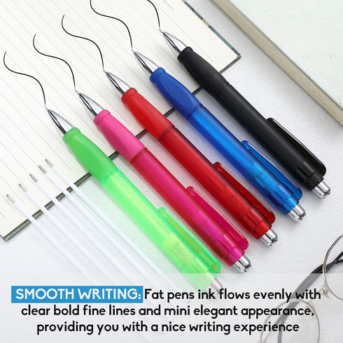 Crtiin 6 Pcs Big Pens Easy Grip Jumbo Pen Bulk with Refills Extra Large Ballpoint Pens Black Ink Fat Pens Giant Pen Oversize Retractable Pens for ...