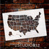 United States Map Stencil by StudioR12 | Craft DIY Home Decor | Paint Geographic Wood Sign | Reusable Mylar Template | Select Size (12 inches x 8 ...
