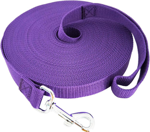 SALO Durable Nylon Training Dog Leash for Small Medium Large Dogs, 1 Inch Wide, 20ft 30ft 40ft 50ft Long Leash Dog/Puppy Lead for Obedience Recall...