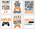 Noare Video Game Canvas Printing Wall Art Funny Gaming Poster Inspirational Quote Picture for Kids Teen Boy room Bedroom Playroom Home Decor,6 pcs...