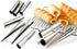 NewlineNY Stainless Steel 10 Pcs FROMAGE POURERS TUBES SET, 6 Circular + 4 Cone Cannoli Pastry Forms...