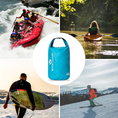 ROCK CLOUD Dry Bag Waterproof 10L Dry Sack for Kayaking Rafting Boating Beach Surfing Swimming Canoe Camping Hiking Fishing Ski, Orange...