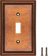Raised Pearls Decorative Wall Plate Switch Plate Outlet Cover (Single Toggle, 3 Pack, Sponged Copper)...
