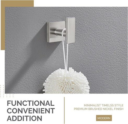 Angle Simple Bathroom Towel Hook, SUS304 Stainless Steel Single Shower Towel Hanger for Wall, Kitchen Cabinet Closet Coat Robe Holder Wall Mounted...