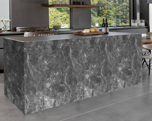 Guvana Matte Marble Contact Paper for Countertop 15.7''x78.7'' Removable Grey Wallpaper Marble Peel and Stick Wallpaper Matte Marble Contact Paper...