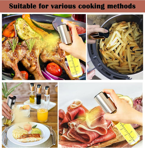Oil Sprayer for Cooking,100ml Olive Oil Spritzer,Olive Oil Spray Bottle for Salad, BBQ, Kitchen Baking, Roasting...