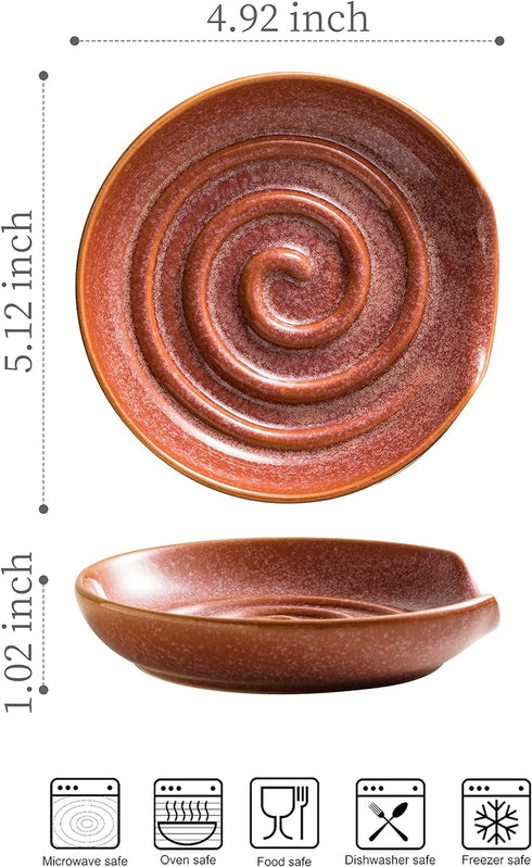 Spoon Holder, Ceramic Spoon Rest for Stove Top, Large Spoon Holder for Spatula, Coffee Spoon, Spoon Cradle, Farmhouse Cooking and Coffee Spoon Res...