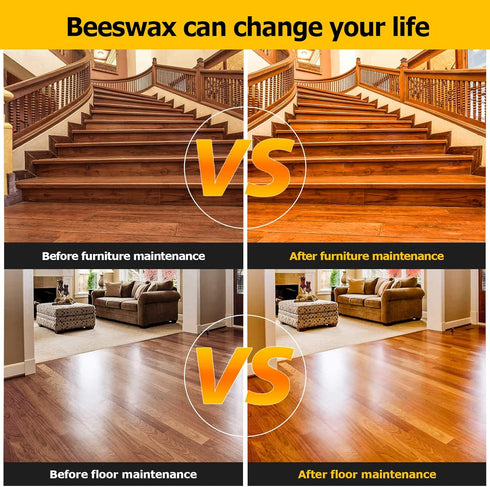 CARGEN Beeswax Furniture Wood Polish - Wood Seasoning Beeswax Oil for Wood Natural Wood Polish and Conditioner Restore A Finish 300ML Christmas Gi...