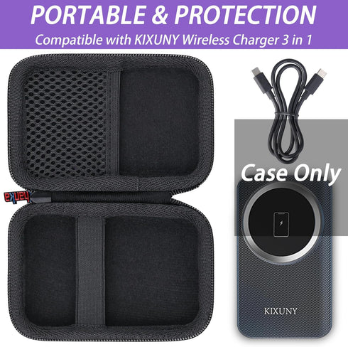 khanka Hard Travel Case Replacement for KIXUNY Wireless Charger 3 in 1,Case Only....