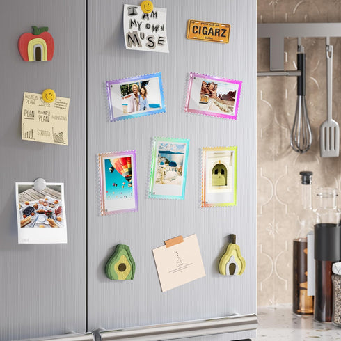 WINKINE Polaroid Magnets Frame for Refrigerator, 2x3 Instax Mini Magnetic Frames for Fujifilm Instax Mini & Polaroid Film, Acrylic Fridge Magnetic...