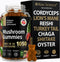 Mushrooms Complex Gummies with Lions Mane, Nootropic Brain Supplements for Memory & Focus: Lion's Mane, Cordyceps, Shiitake, Turkey Tail, Reishi, ...