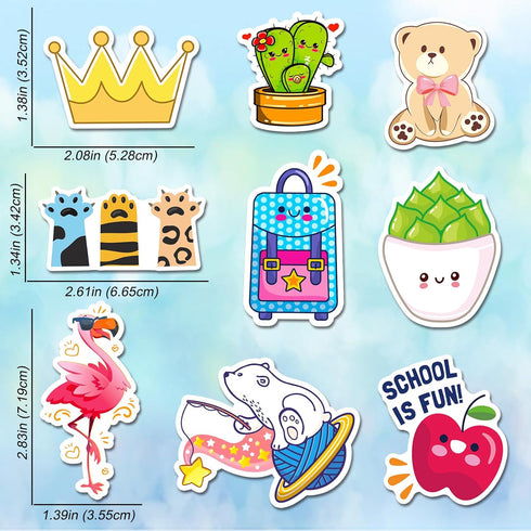 300 PCS Cute Stickers Vsco Stickers for Water Bottles Waterproof Cute Stickers for Kids Teens Girls Aesthetic Vinyl Stickers for Water Bottles Fla...